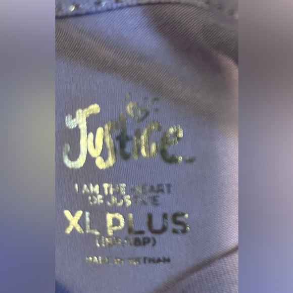 NWT Justice t-shirt. Kindness Grows From Within. Lavender with sparkles. XL PLUS - Picture 7 of 9